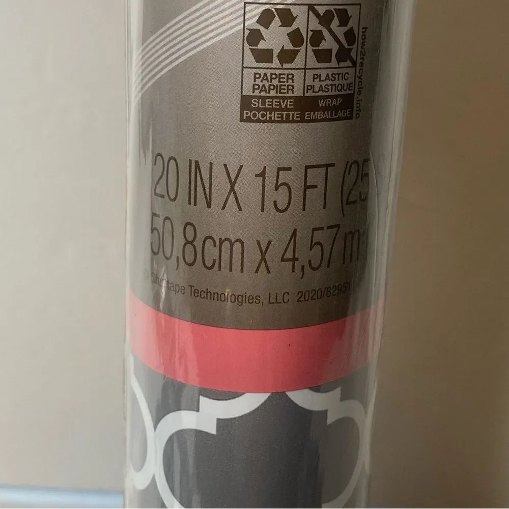 Duck Brand Easy Liner Removable Adhesive 3 Rolls Grey Quatre 20
